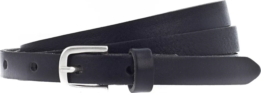 Cintura Slim Vanzetti Neon Booster 15mm Pelle Nera W110