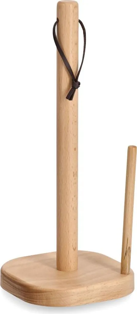 Porta rotolo da cucina h. 31 cm | Supporto Carta in Legno e Acciaio