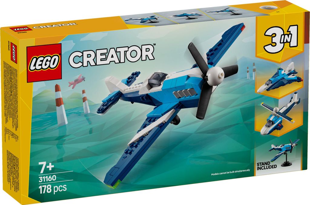 LEGO Creator 3-in-1 Vliegtuig: Racevliegtuig speelgoed - Productafbeelding 