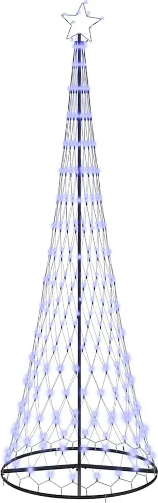 Arbre de Noël Lumineux à LED Bleues 184,5 cm - Sapin en Métal Design