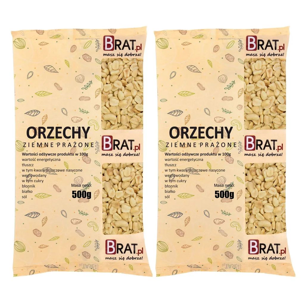 Orzechy ziemne prażone 1kg (2x500g) Zdjęcie produktu 