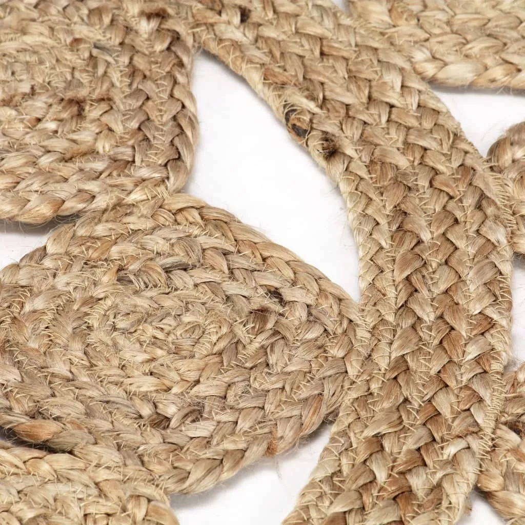 Tapis Fait Main en Jute Tressé 90 cm - Style Naturel et Bohème Chic - 5
