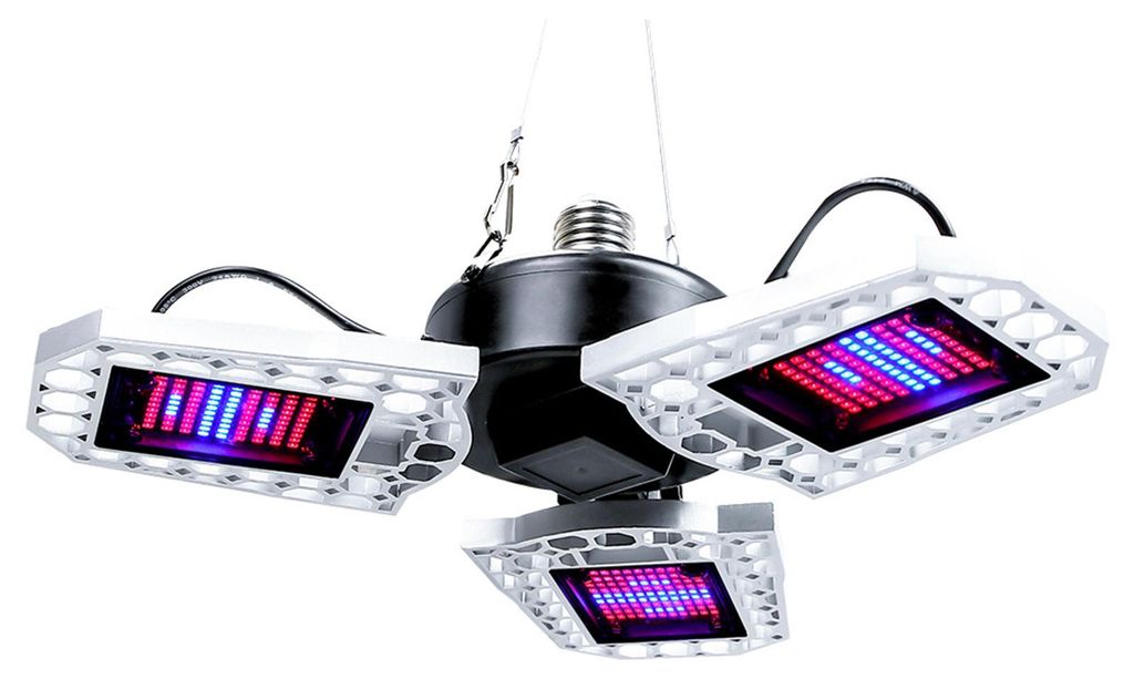 Plant Lights Triple Leaf Folding Rot und Blau Spectrum Waterproof Plant Grow Lights Gewächshaus Baumschule Pflanze Lichter