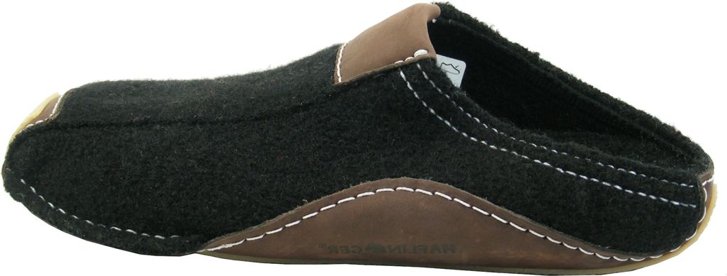 Haflinger Damen Herren Pantoffel Hausschuh Wolle Pocahontas 411001, Größe:39 EU, Farbe:Schwarz