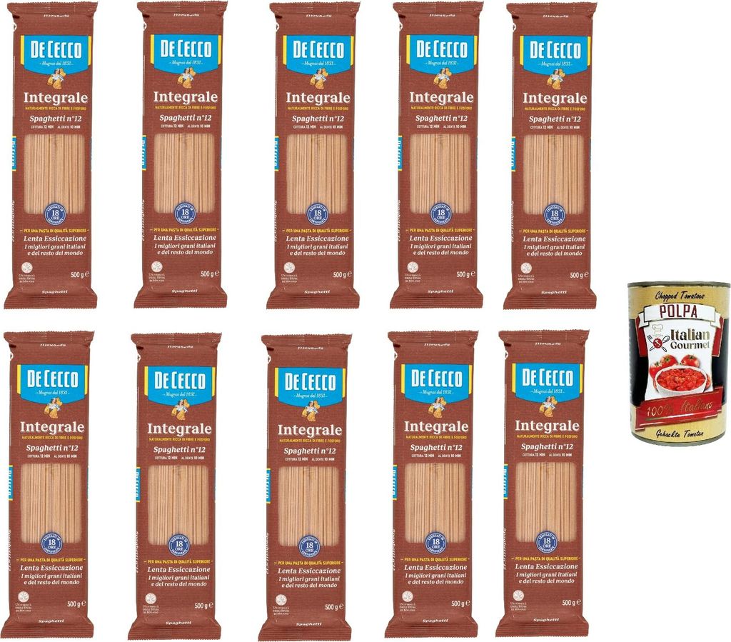 De Cecco Integrale Spaghetti N° 12, Pasta integrale, Produktbild 
