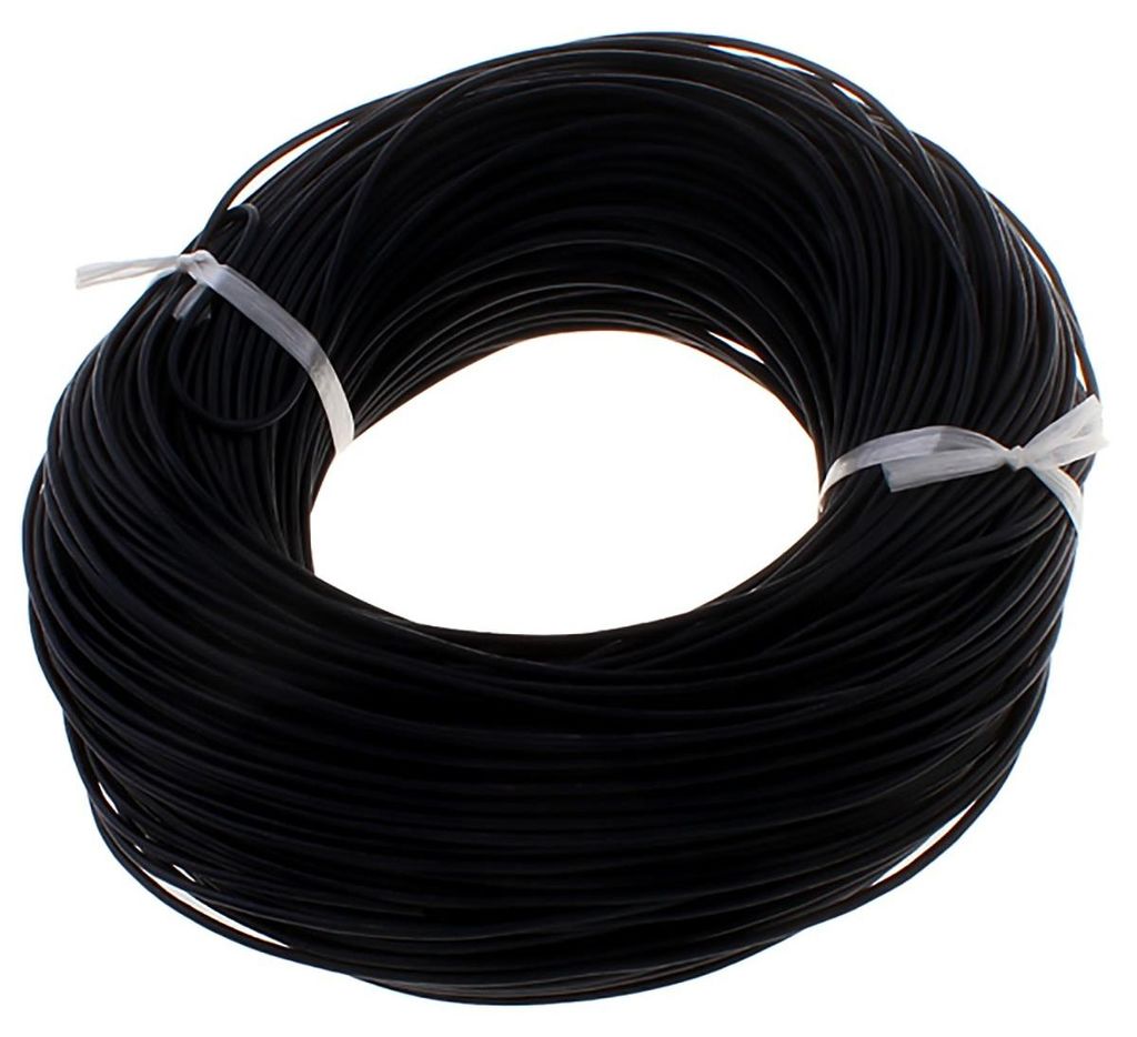 10m Lederband schwarz