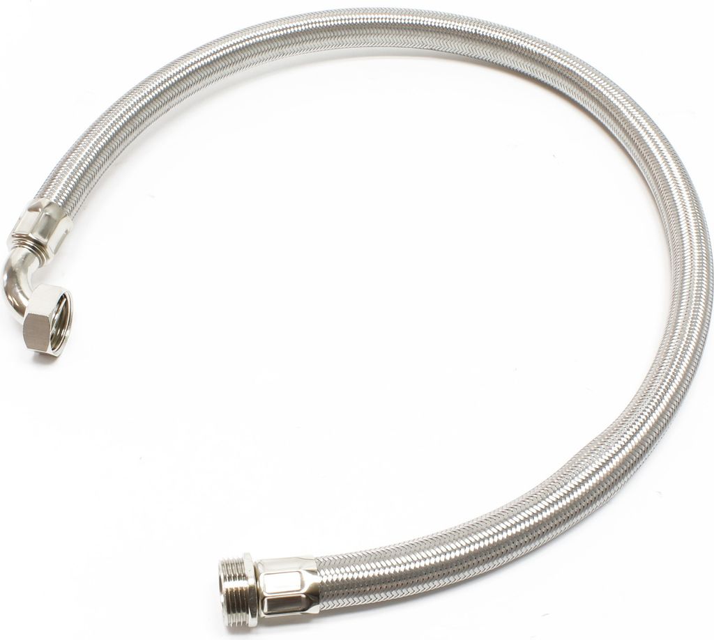Wiltec Stahlflex Wasserschlauch 0,8 m DN25 32,89 mm für Hauswasserwerke, Flexschlauch, Panzerschlauch für Pumpe, Hauswasserwerke und Druckkessel
