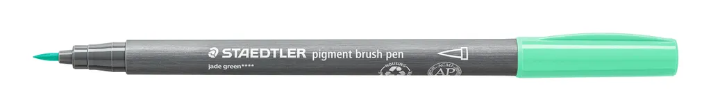 Penna Brush Staedtler 371-506 Verde Giada: Inchiostro Multi Ink Artista