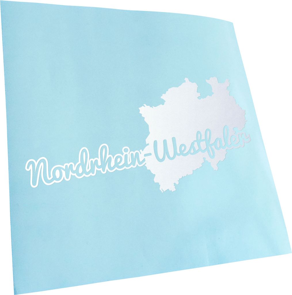Kiwistar - Autoaufkleber - Nordrhein-Westfale Herkunft - Mattweiss - 50x25cm - Aufkleber für Auto, Laptop, Fahrrad, LKW, Motorrad mehrfarbig JDM D...