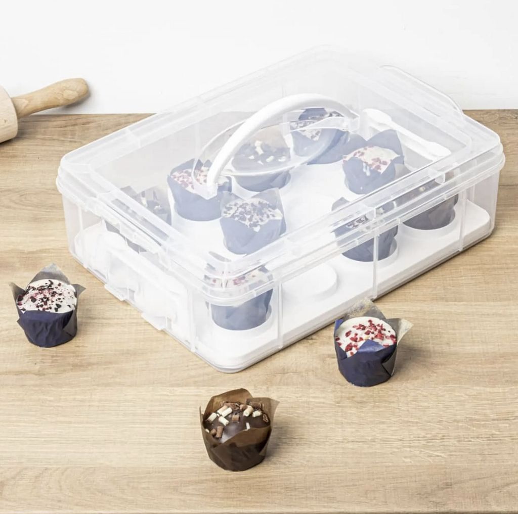 HI Aufbewahrungsbox für 12 Cupcakes 6 L Transparent Produktbild 3