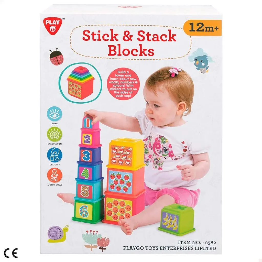 Blocs empilables PlayGo 10 pièces - Solution d'éveil compacte et sûre - 5