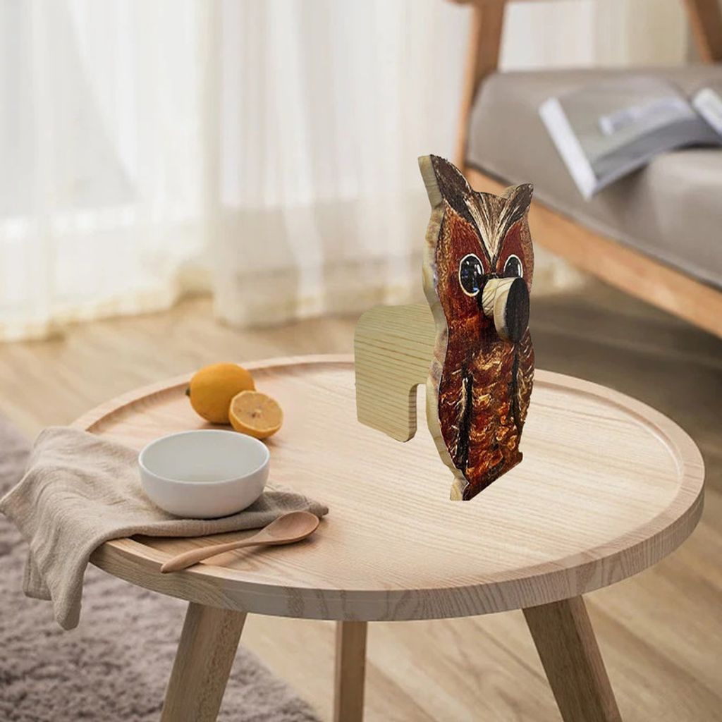 (Sova) Roztomilý kreativní držák na brýle, 1 kus dřevěného Obrázek produktu 3