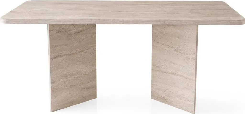 Grande table de repas rectangulaire 180 cm style industriel LOFT chêne