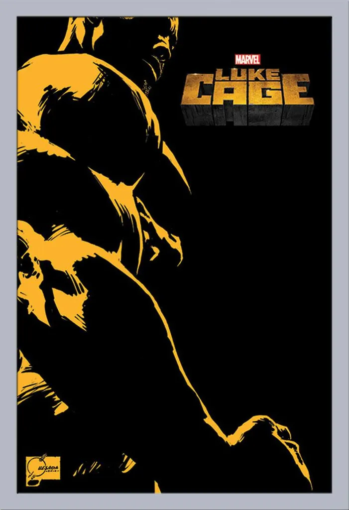 Luke Cage Power Man Maxi Poster + Cornice Shinsuke Argento MDF