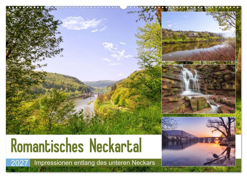 Romantisches Neckartal (Wandkalender 2027 DIN A2 quer), CALVENDO Monatskalender