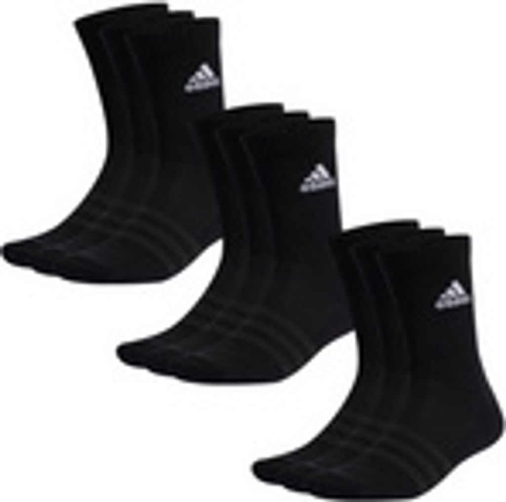 adidas Cushioned Crew Socken, Tennissocken, 9 Paar, schwarz, 36-39