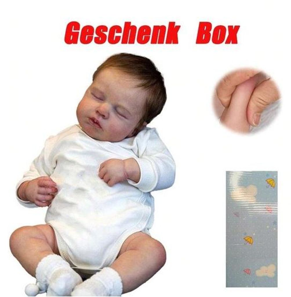 50 cm 3D beschilderd Reborn babypop aus weichem Silikon