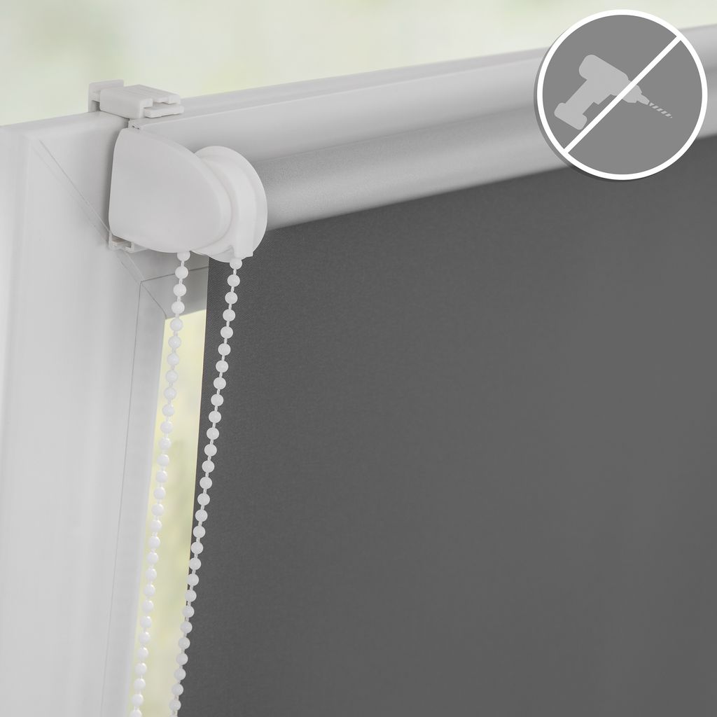 ROOMY Thermo-Rollo Klemmfix 45x150cm | Verdunkelungsrollo Ohne Bohren