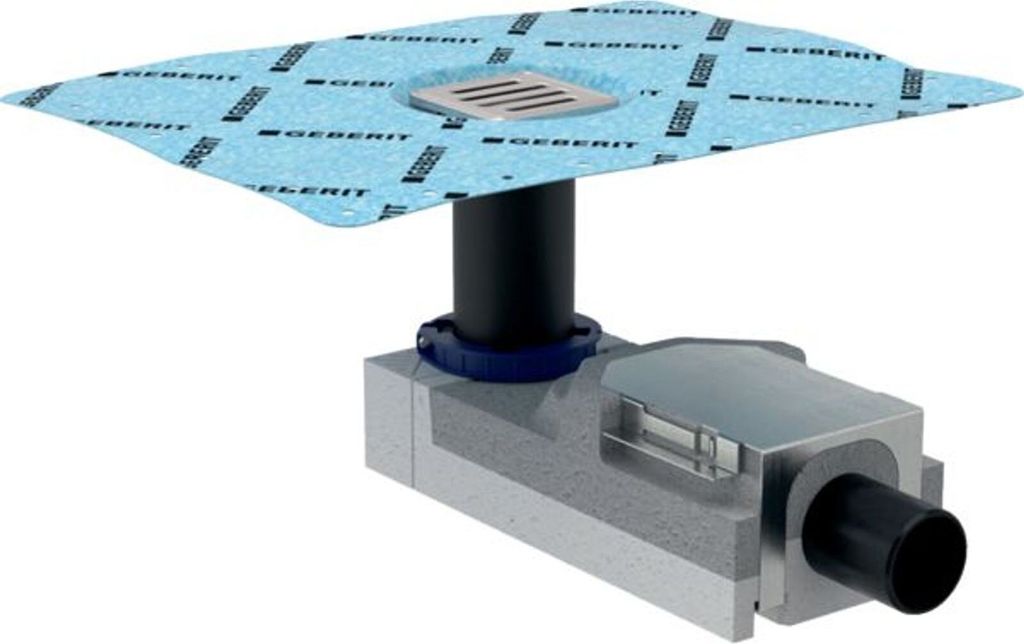 Geberit Bodenablauf für bodenebene Dusch Fußbodenaufbauhöhe ab 90 mm d50