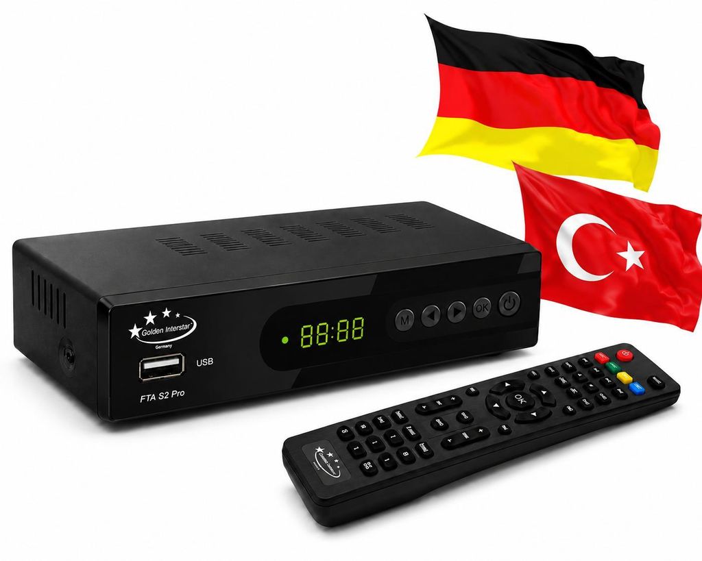 Türkische TV Sat- Receiver Golden Interstar HD FTA S2 Pro Produktbild 