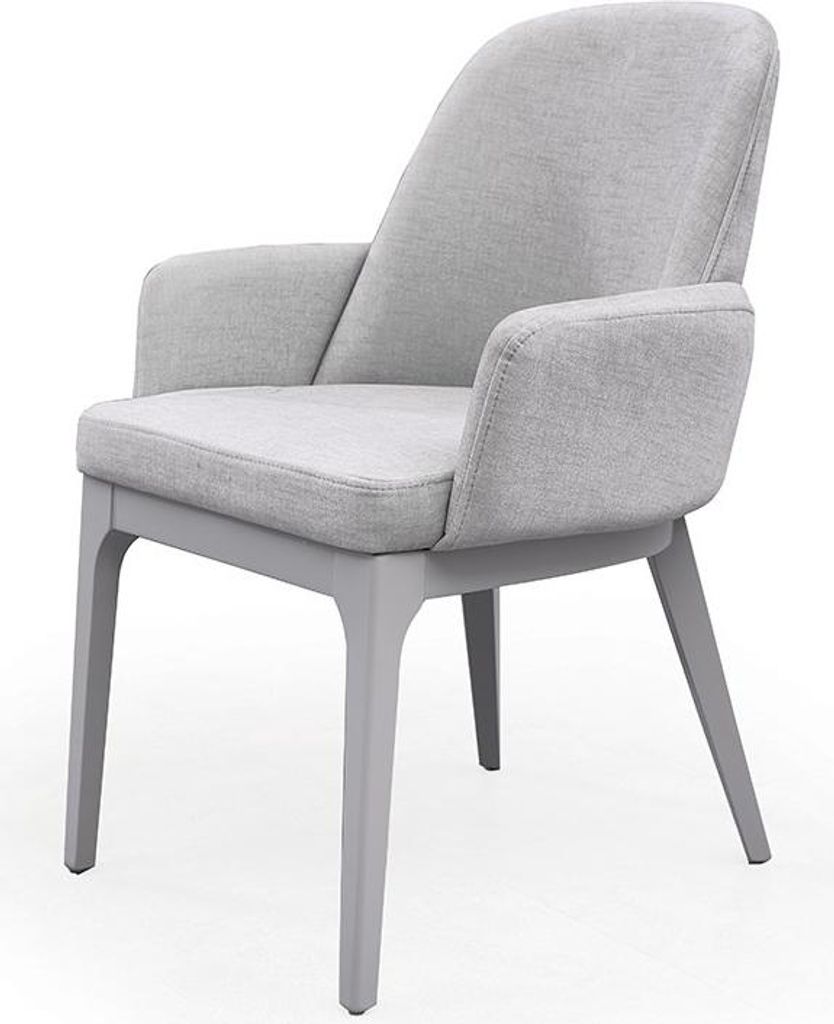 Küchenstuhl Stuhl Esszimmerstuhl Grau Holz Lehnstuhl Holzstuhl Moderne