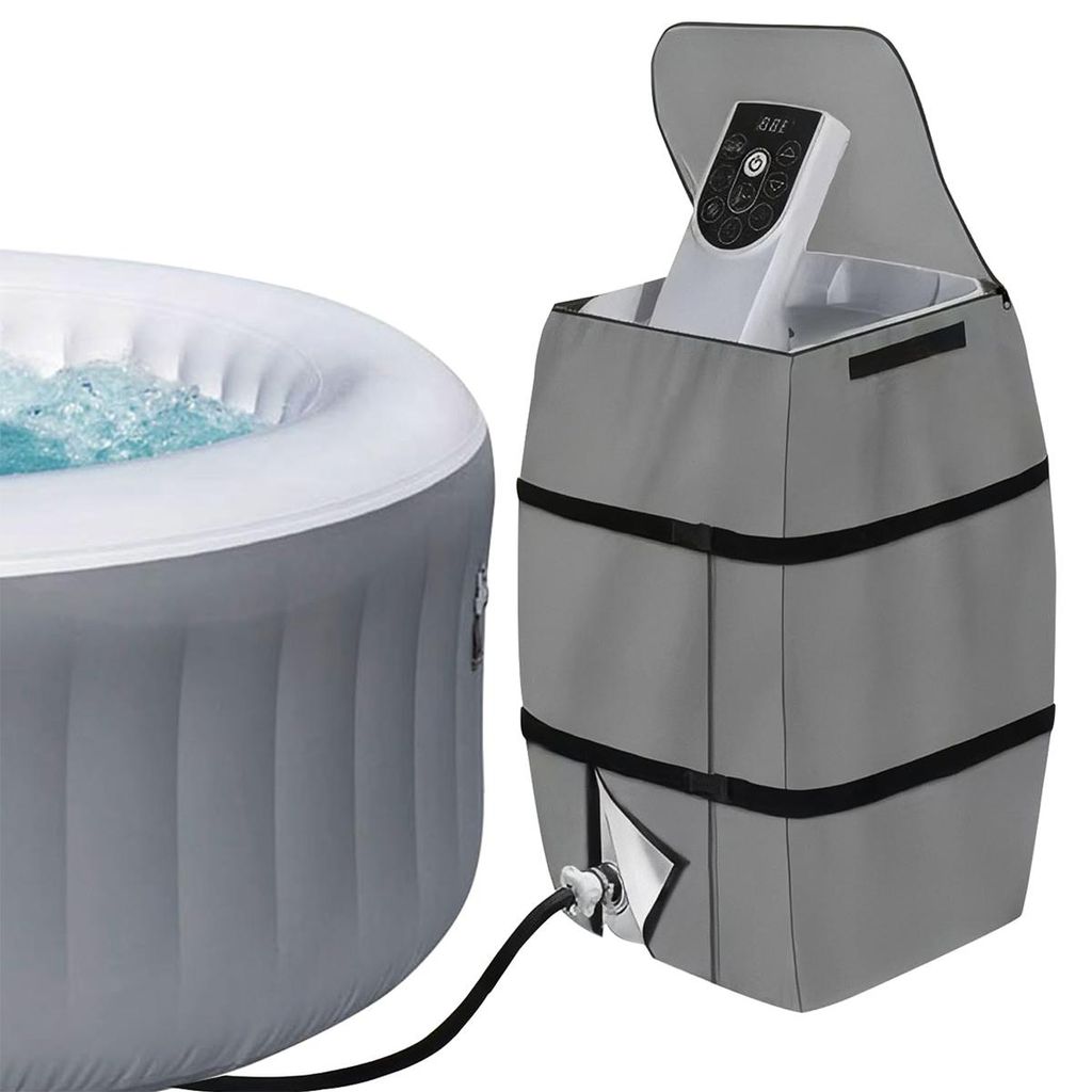 Abdeckung für Whirlpool- und Spa-Heizungspumpen, wasserdicht, staubdicht & isoliert, passend für Außenwanne/Pool, Maße 43×38×54 cm