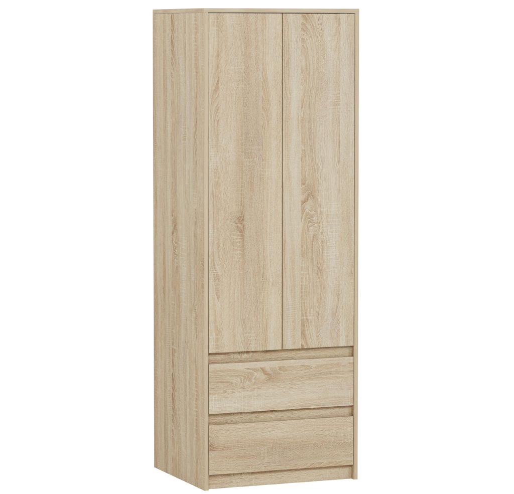 Šatníková skriňa 63 cm, 2 dvere, 2 zásuvky FRAMIRE B-6 Obrázok produktu 