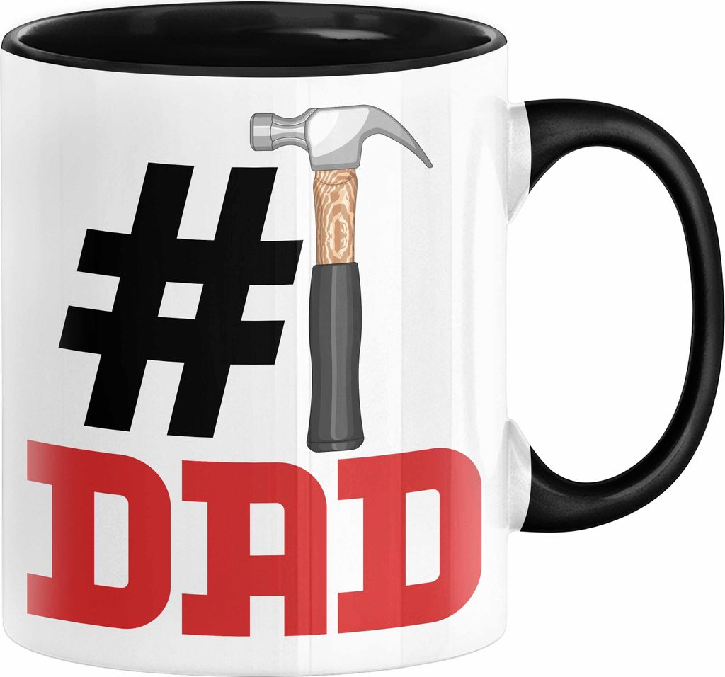 Handwerker Nummer 1 Dad Vater Tasse Geschenk Handwerker Papa Geschenkidee Bester Papa Der Welt Vatertag Lustige Geschenkidee (Schwarz)