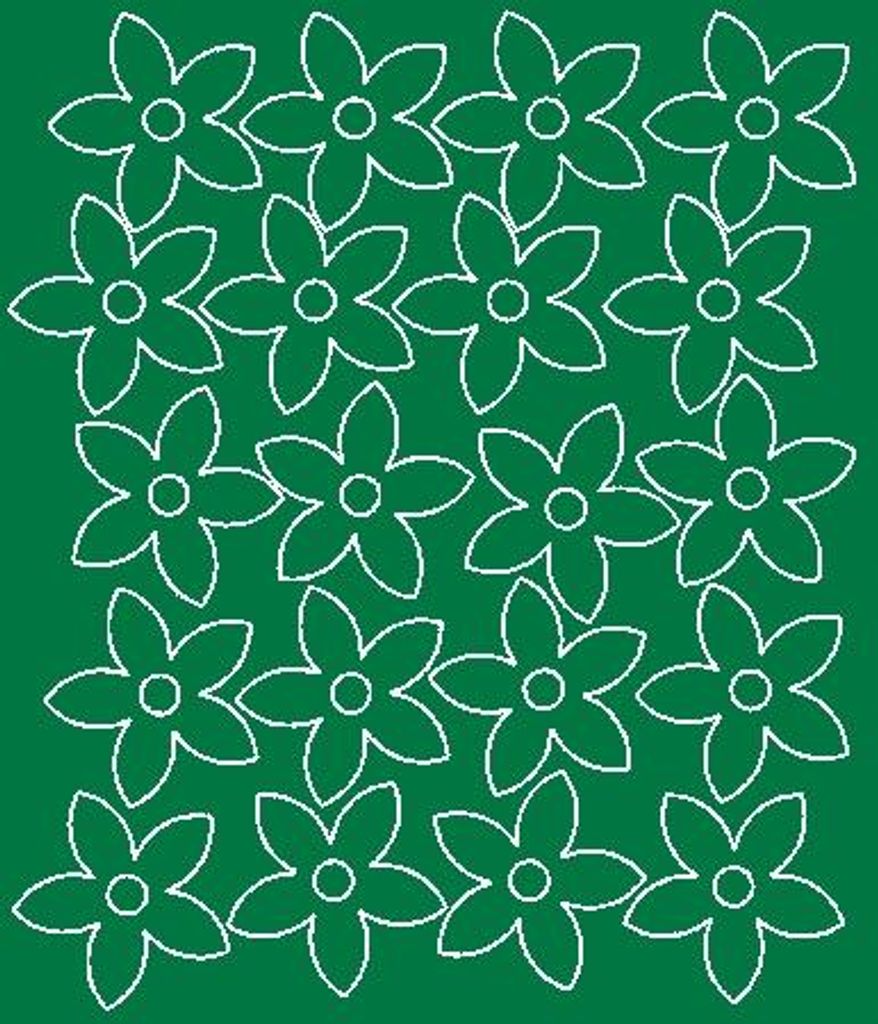 Wandaufkleber Fensterblumen 20 Stück, grün glänzend