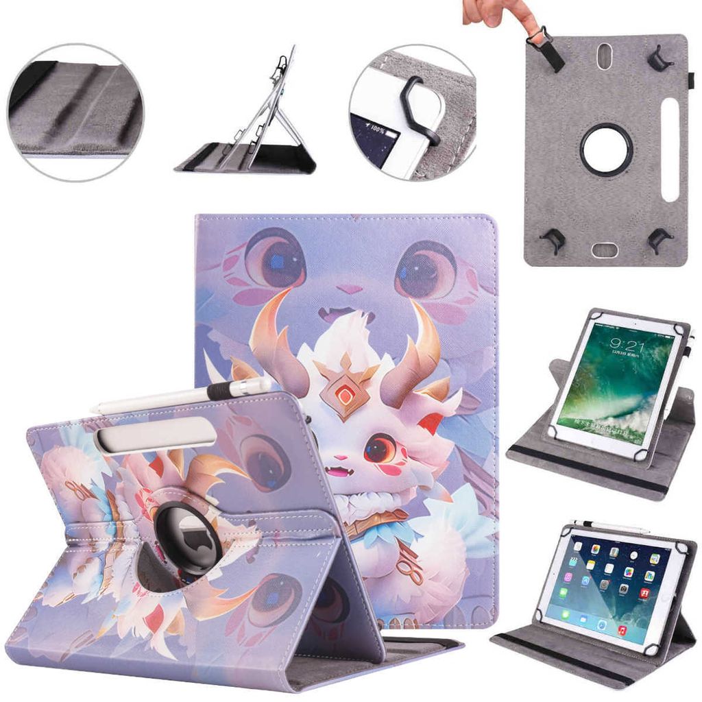 Für Apple iPad Air 11 Zoll 2025 / 2024 360 Grad Motiv 13 Tablet Tasche Kunst Leder Etuis Hülle