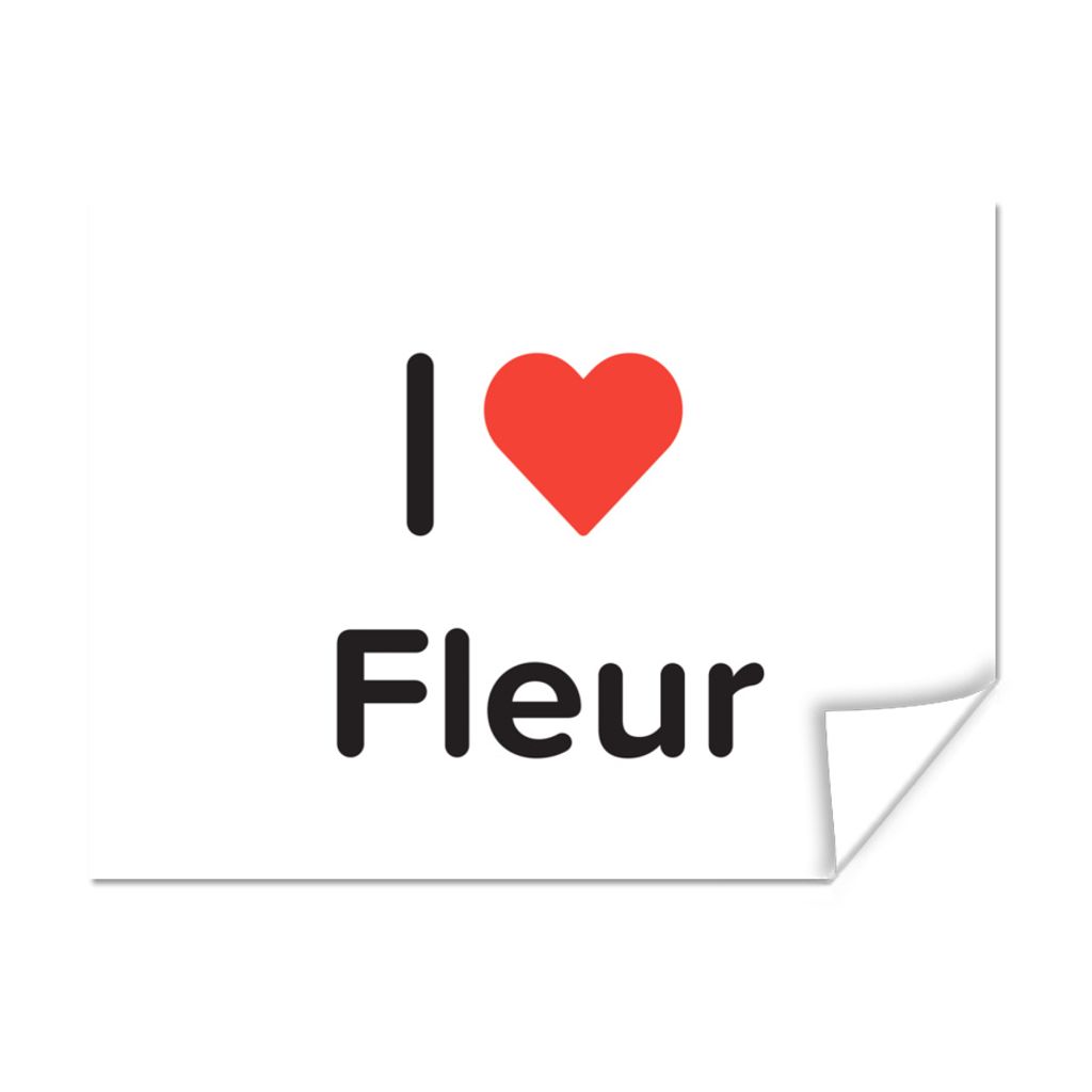 MuchoWow Poster Ich liebe - Fleur - Mädchen 40x30 cm - Plakate für die Wände - Poster Wohnzimmer