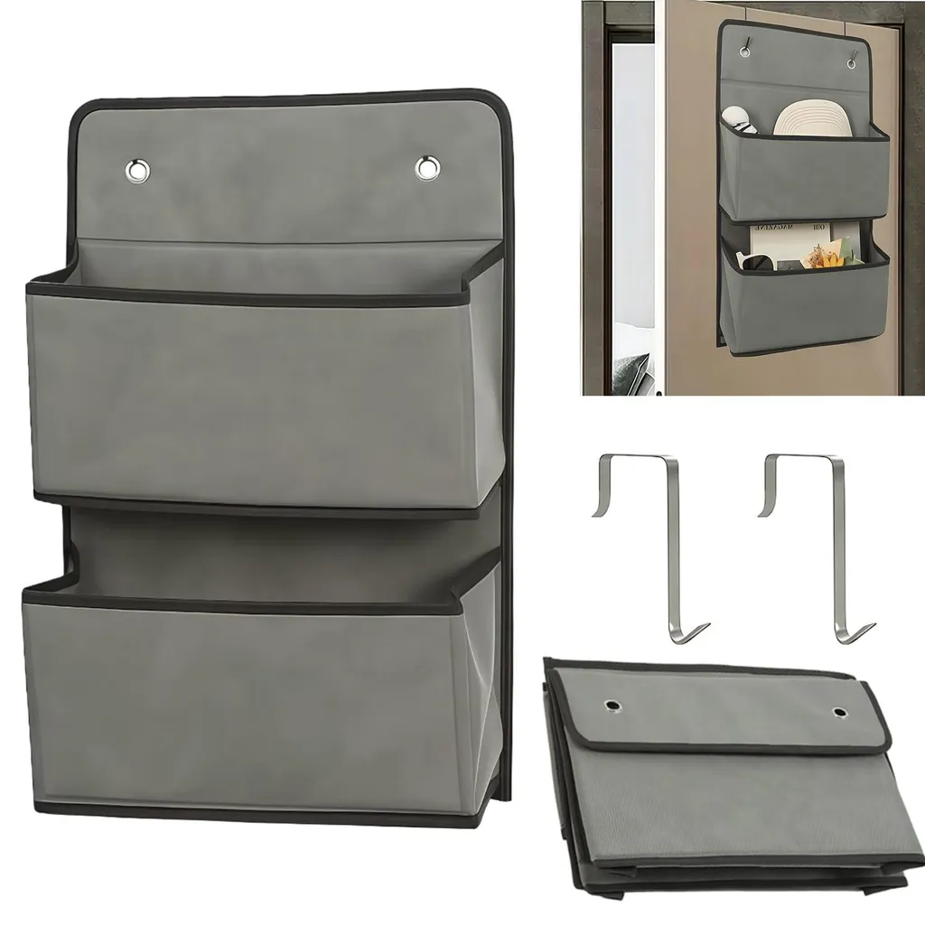 Rangement de porte pour salle de bain et chambre enfant - Gris foncé