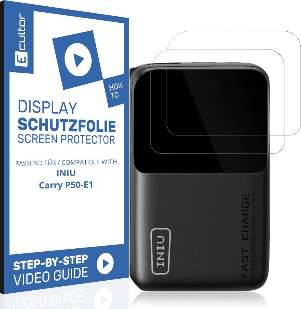 2x 3D Schutzfolie Matt für INIU Carry P50-E1 Display Flexibel Full Cover