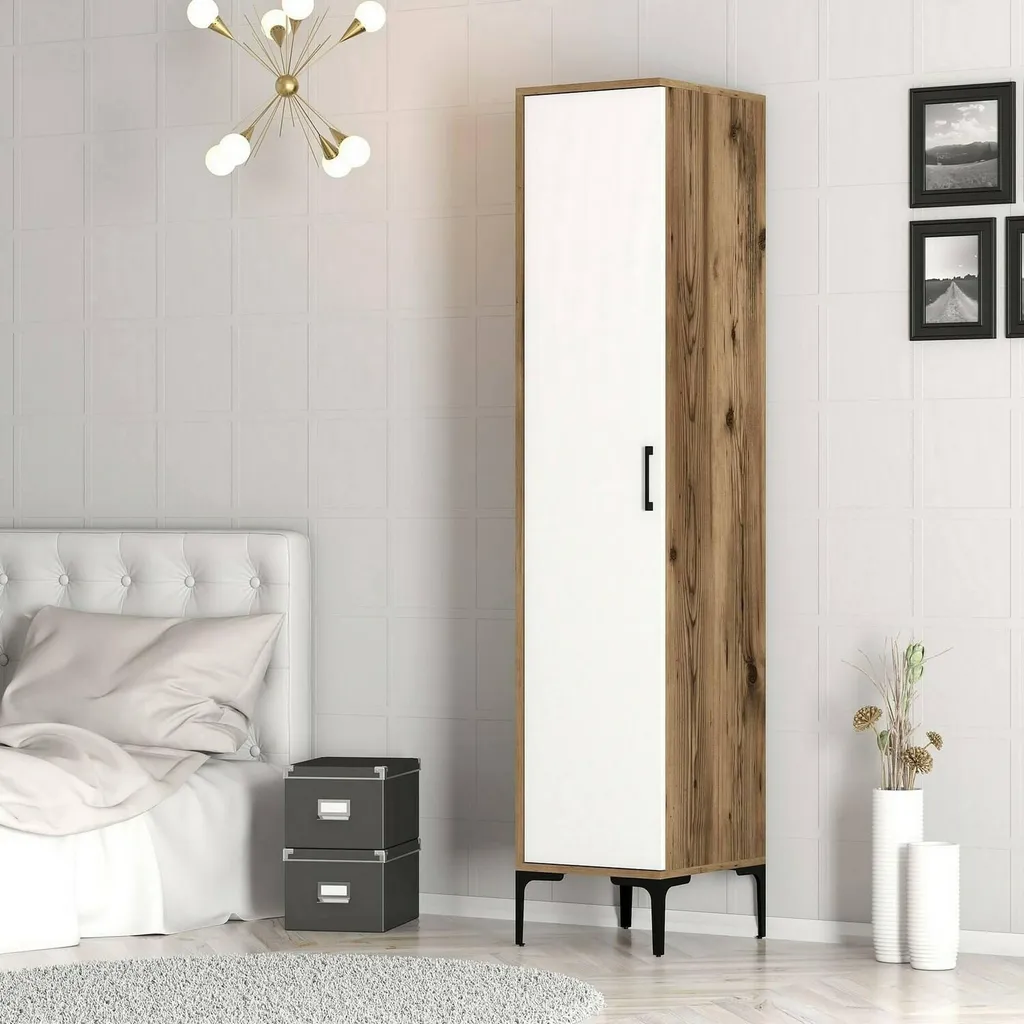 Armoire Compacte Giusta Blanche 1 Porte 40x48 cm à Haute Capacité - 5