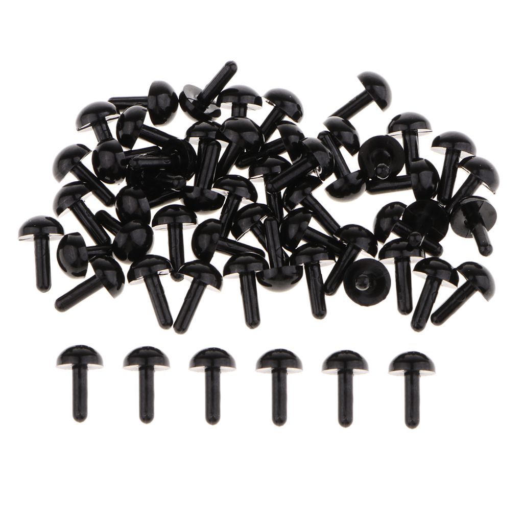 100Pc Puppen Sicherheitsaugen Kunststoffaugen Black 8mm DIY Zubehör 100Pc Puppen Sicherheitsaugen Kunststoffaugen Black 8mm DIY Zubehör