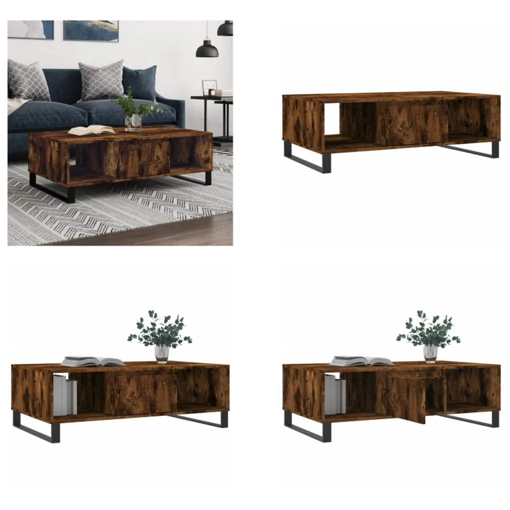 Tavolino Basso vidaXL Rovere Affumicato 104x60 cm - Ideale per Famiglie
