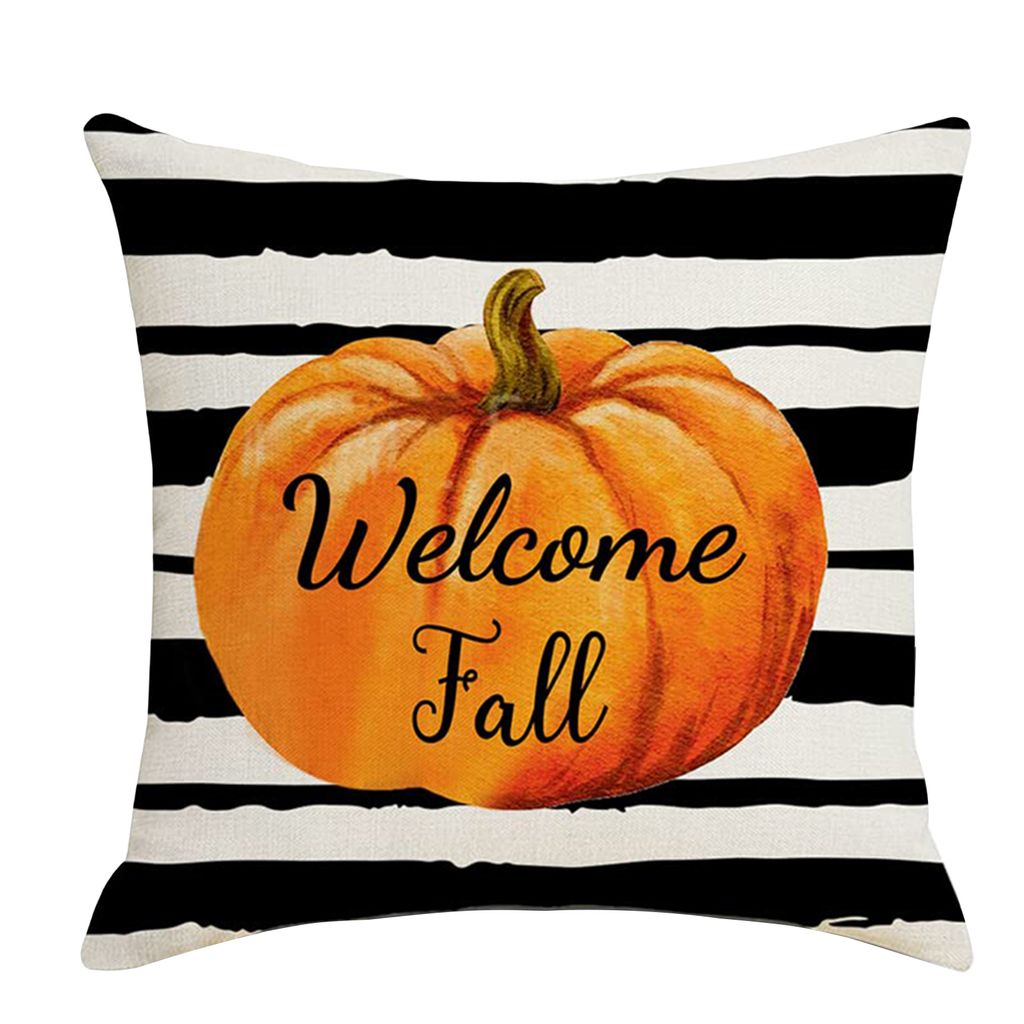 Throw Pillow Cover einzeln bedruckte Anti-verblüffende weiche versteckte Zipper-Kissenbezug Thanksgiving Wohnkultur täglich Gebrauch-E