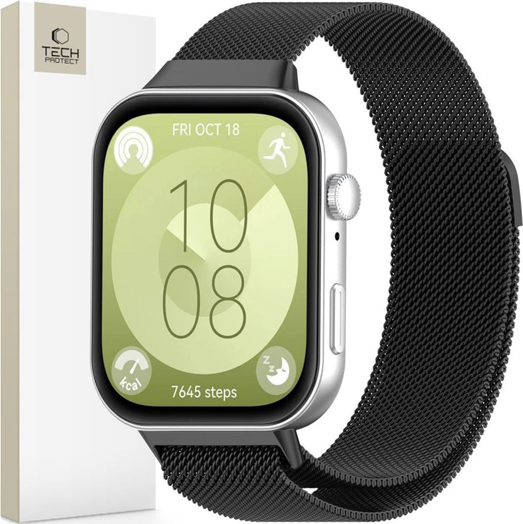 Tech-Protect Milaneseband Huawei Watch Fit 3 Schwarz