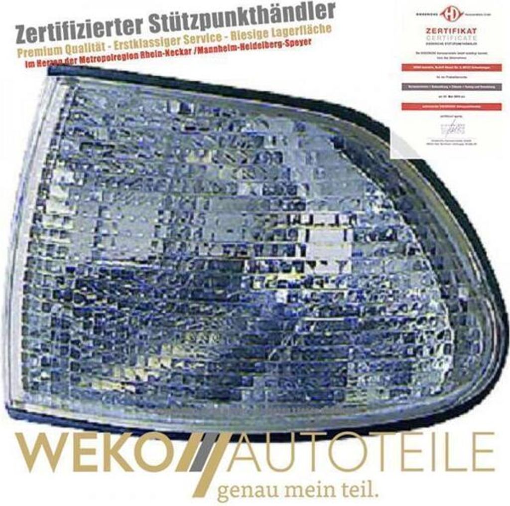 Diederichs Blinkleuchte li. E38, 94-98 Weiss