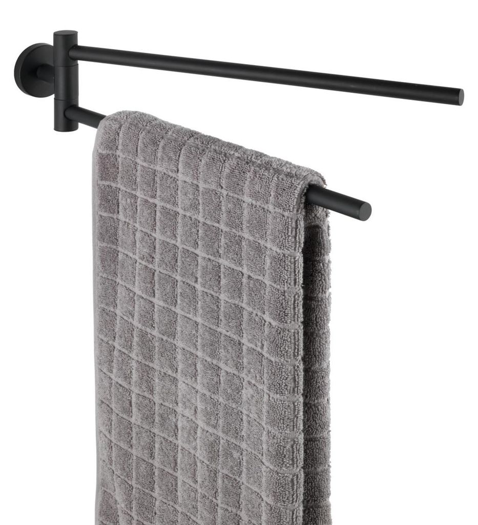 WENKO Handtuchhalter 'Bosio' in mattschwarz mit 2 Produktbild 