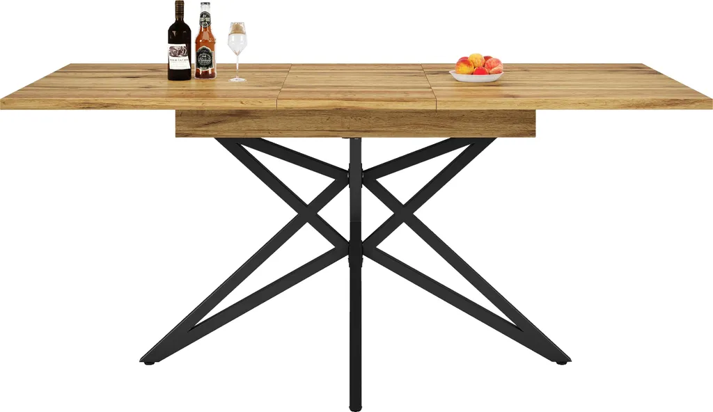 Table à manger extensible Sweiko et chaises velours gris à motifs chic