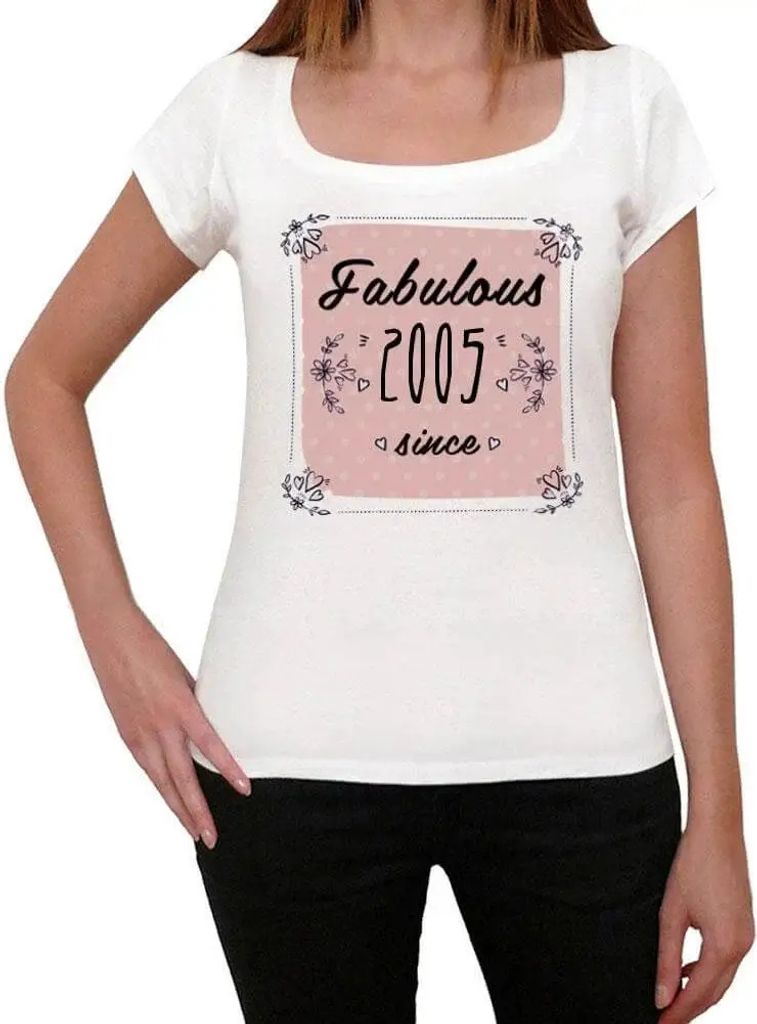 Damen Grafik T-Shirt Fabelhafte Frau seit 2005 – Fabulous Woman Since 2005 – Geschenk 19. Geburtstag Jahrestag 19 Jahre Jubiläum 19 Jährige Frau