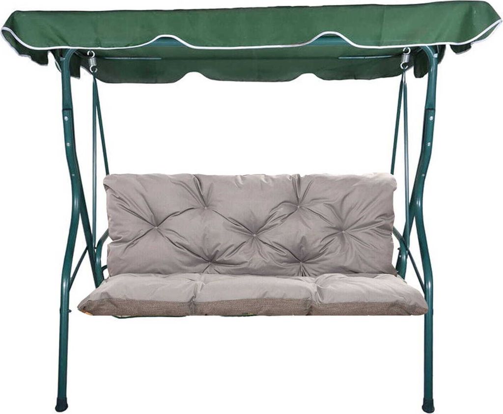 3 sitzer Hollywoodschaukel auflagen Grau 160 x 60 x 50 cm Produktbild 1