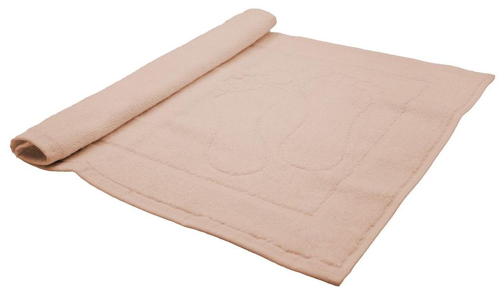 Badematte - Badezimmerteppich - Hellbraun - 50x35cm - Badvorleger - 650g/m²