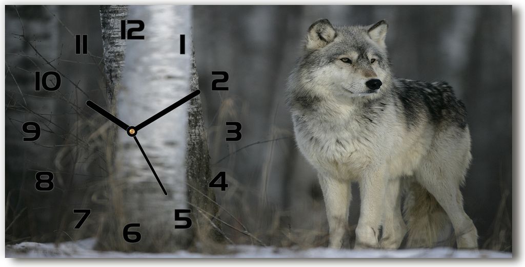 Wanduhr aus Glas – 60x30 cm - Glasbild - Glasuhr - Produktbild 