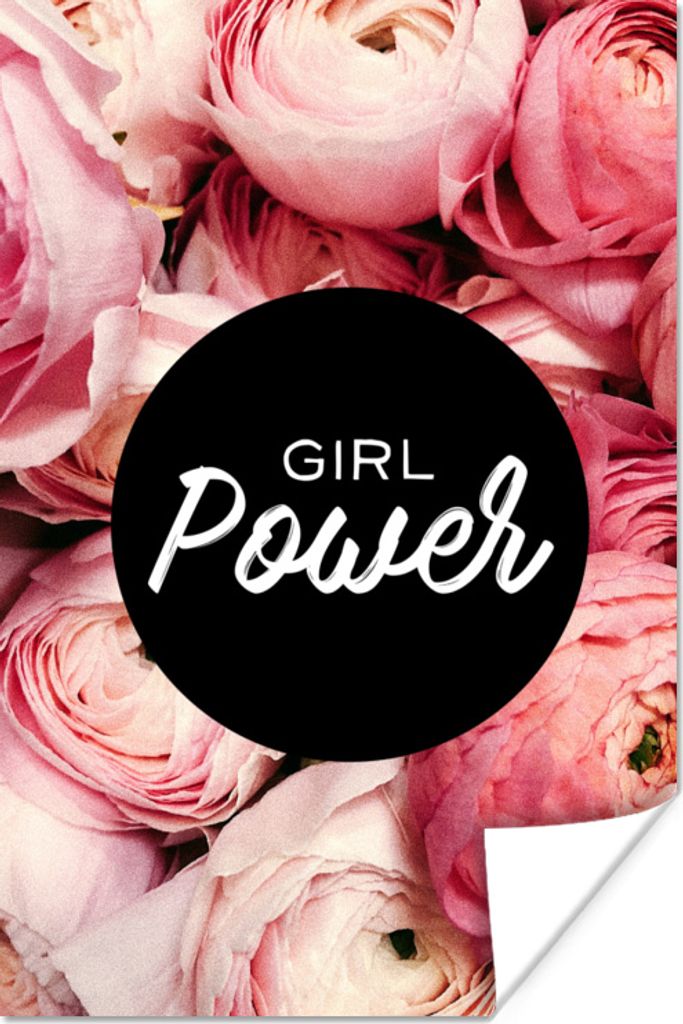 MuchoWow Poster Sprichwörter - 'Girl power' - Zitate 60x90 cm - Wanddekoration