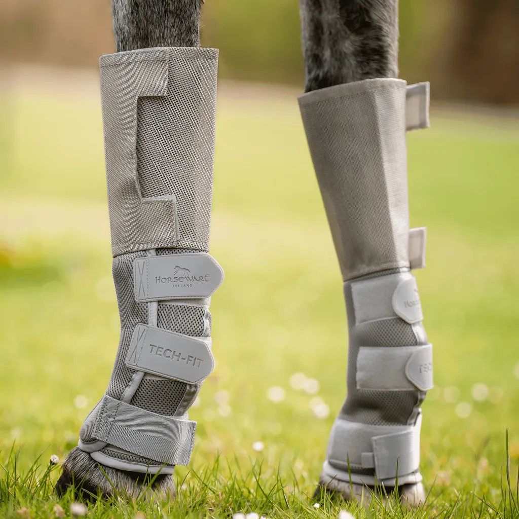 Protections anti-UV cheval Rambo Tech-Fit Flyboot Silver Set Complet