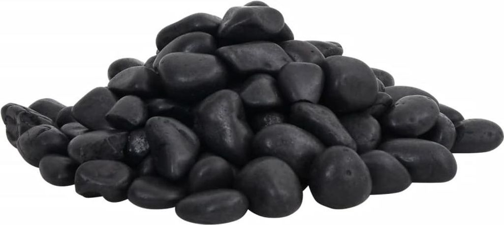 vidaXL Polierte Kiesel 10 kg Schwarz 2-5 cm Produktbild 