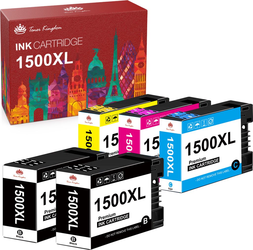 LeciRoba Tintenpatronen Kompatibel Mit Canon PGI-1500XL – 4er Pack (CMYK) Für Maxify Drucker MB2000/MB2750 U.a.