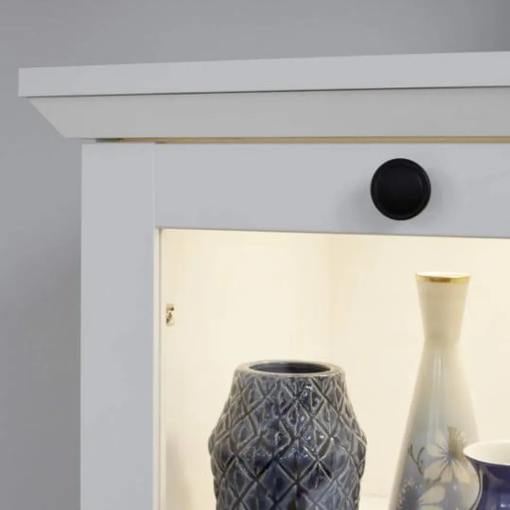 Buffet bas Brandson en métal anthracite : Buffet de rangement polyvalent